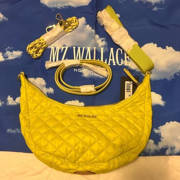 NWT - MZ Wallace - Crosby Luna Acid Yellow Crossbody/Shoulder Purse - Picture 5 of 8